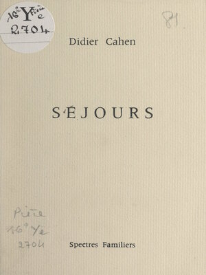 cover image of Séjours
